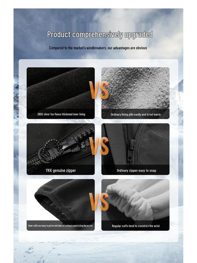 Unisex Outdoor 3-in-1 Tech Mountaineering Suit: Waterproof, Windproof, Temperature-Regulating, Fashionable, Wear-Resistant, Scratch-Resistant.