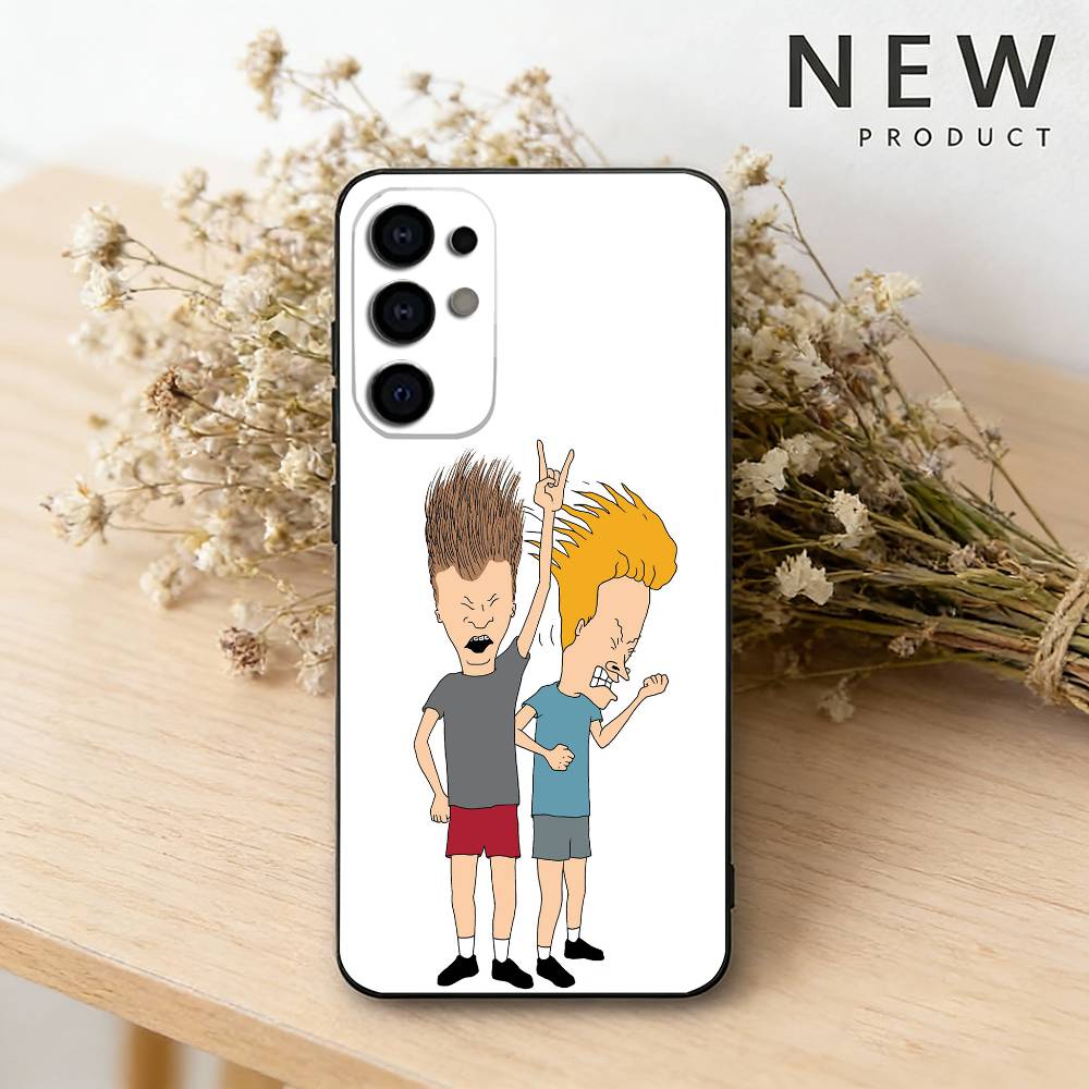 Cartoon B-Beavis and Butt-head   phone Case For Samsung S26,25,24,21,22,23,30,20,Ultra,Plus,Fe,Lite Black Soft Cover