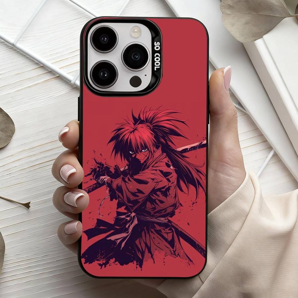 Anime R-Rurouni K-Kenshin-N Phone Case For iPhone17,16,15,14,13,12,11 Plus,Pro Max Black Candy silver phone case