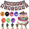 Birthday Boys Kids Party Supplies Decor Suit Banner Balloon Cake Topper