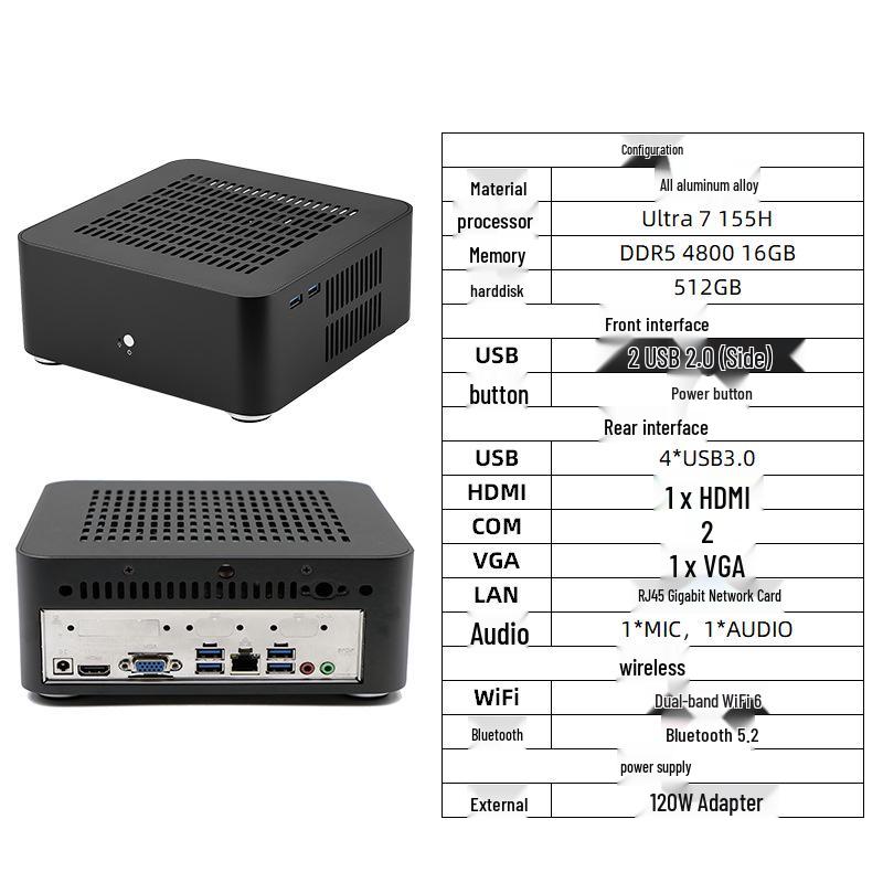 Lianda L80PC Aluminum Mini PC - 12th/14th Gen Core for Office & Home