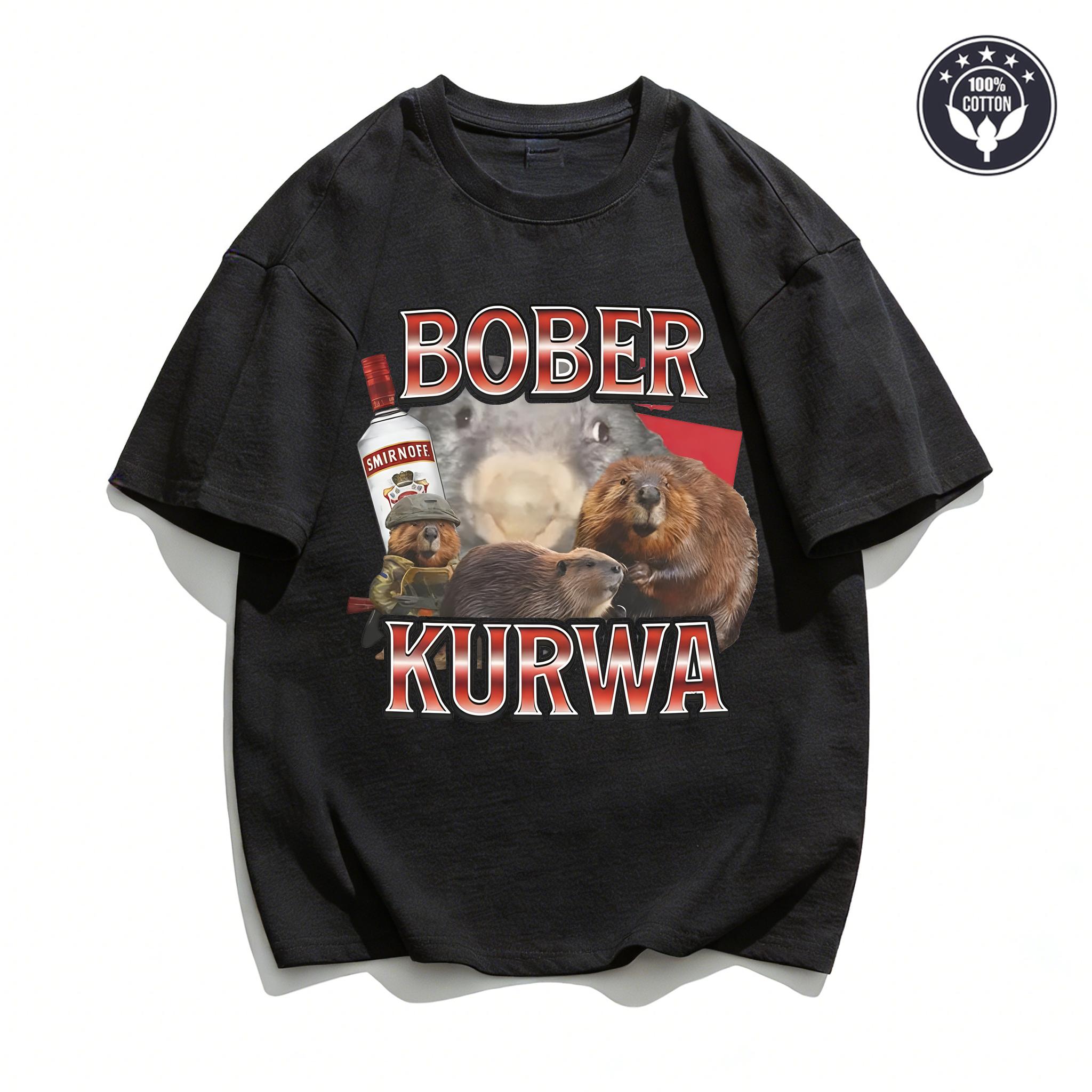 

Graphic T Shirts Men Y2k Aesthetic Bober Kurwa Fun Mouse Meme Print Short Sleeve Crew Neck Cotton Casual Tshirt Men s Streetwear 4XL