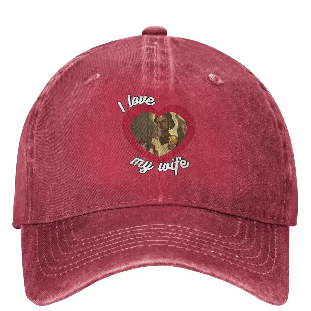 I Love My Wife Mel Baseball Cap Tennis Skate Breathable Hip Hop Dad Hats Unisex Adult Casual Design Snapback Cap One Size