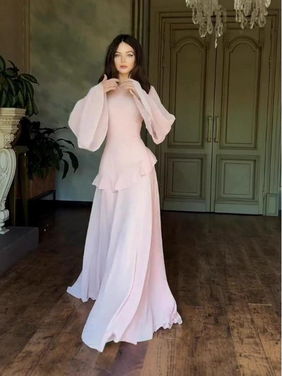 2025 European & American Elegant Solid Color Waist-Hugging Two-Piece Set