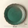 Retro Relief Ceramic Dinner Plate Restaurant Steak Plate Dessert Pasta Plates Fish Plate Molecular Cuisine Specialty Tableware