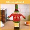 Christmas Knit Sweaters Wine Bottle Decor For Festive Dinner Table Setting