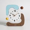 High End Cute Style Compact Desk Clock Simple Table Clock Cartoon Photo Frame Decoration Living Room Home Decor Eine Uhr