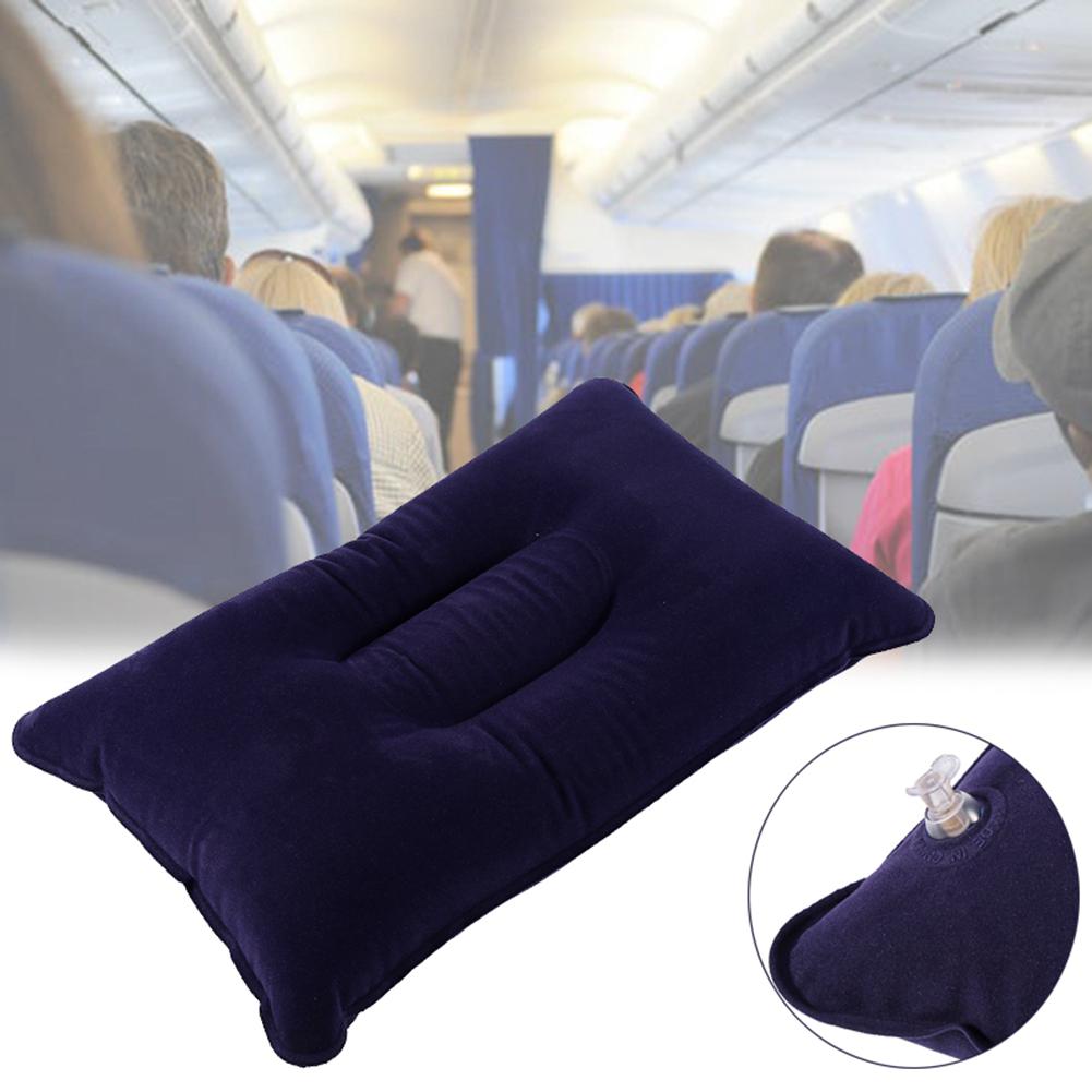 Portable Air Inflation Pillow PVC  For Outdoor Travel Camping Hiking Sleeping