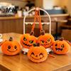 Polyester Pumpkin Doll Halloween Plush Keychain, Cute Spooky Stuffed Toy Pendant for Bag Charm Keys, Soft Mini Hanging Ornament Festival Decoration