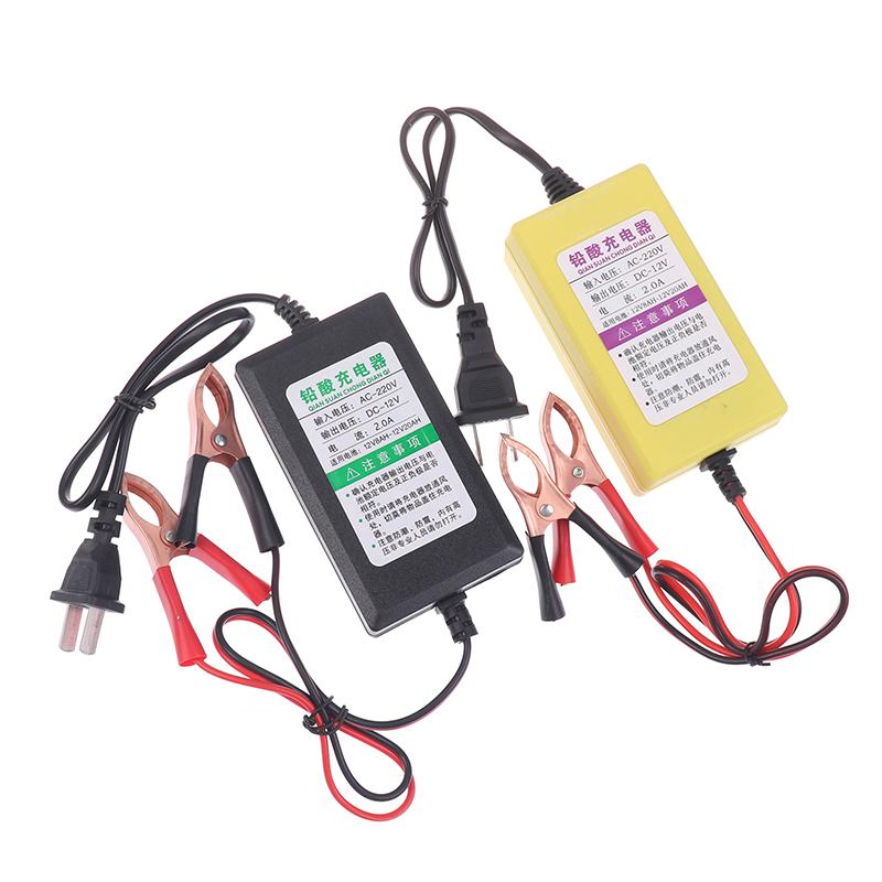 1pc 12V 4AH-20AH Car Battery Charger 220V Power Puls Repair Charger Wet Dry Lead Acid Battery LED Display Truck Battery Charger