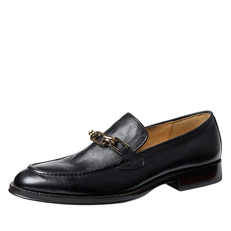 Business Casual Dress Leather Shoes Commuting Daily Soft Sole Soft Surface Top Cowhide Loafers Fashion Trend