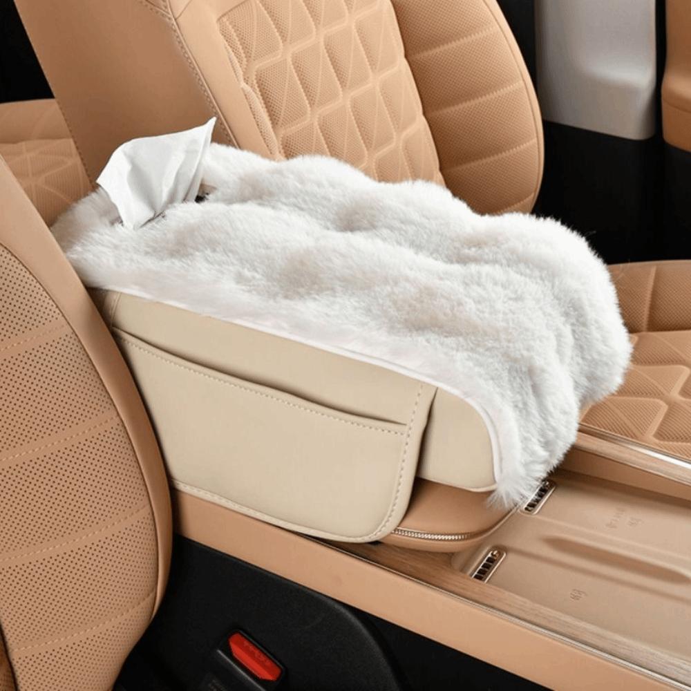 Plush Universal Car Tissue Box Three-in-one Car Armrest Pad  Automotive Use