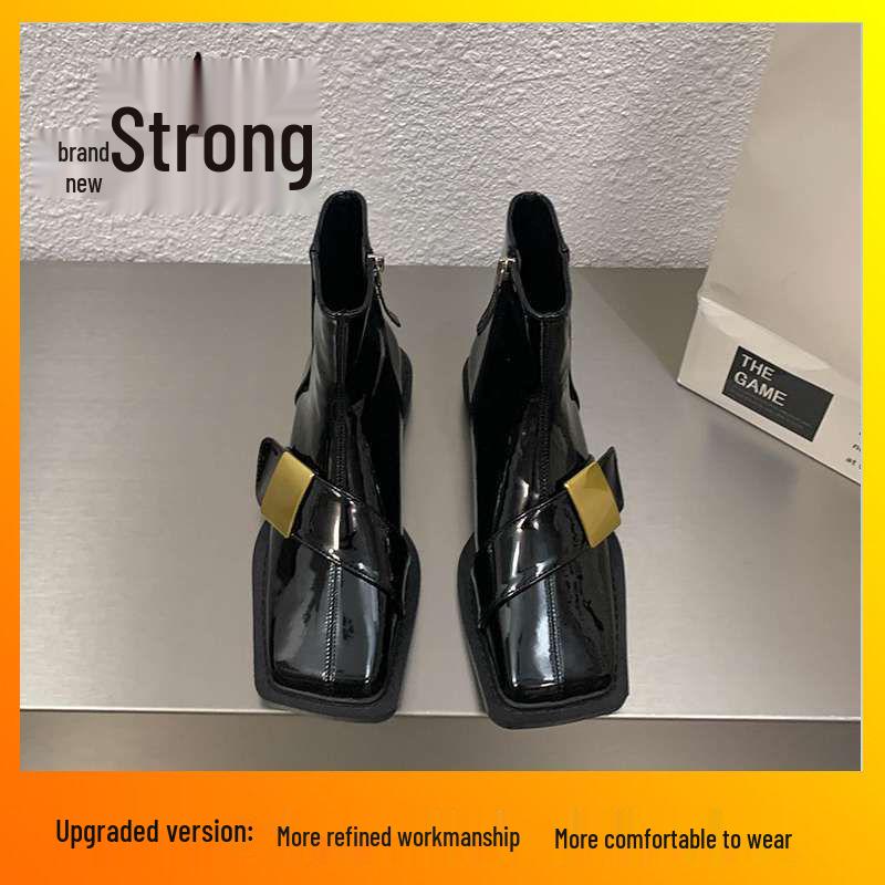 

Женские ботильоны Челси и Мартин в корейском стиле 2025: Уличный шик, плоский, короткий дизайн US 5