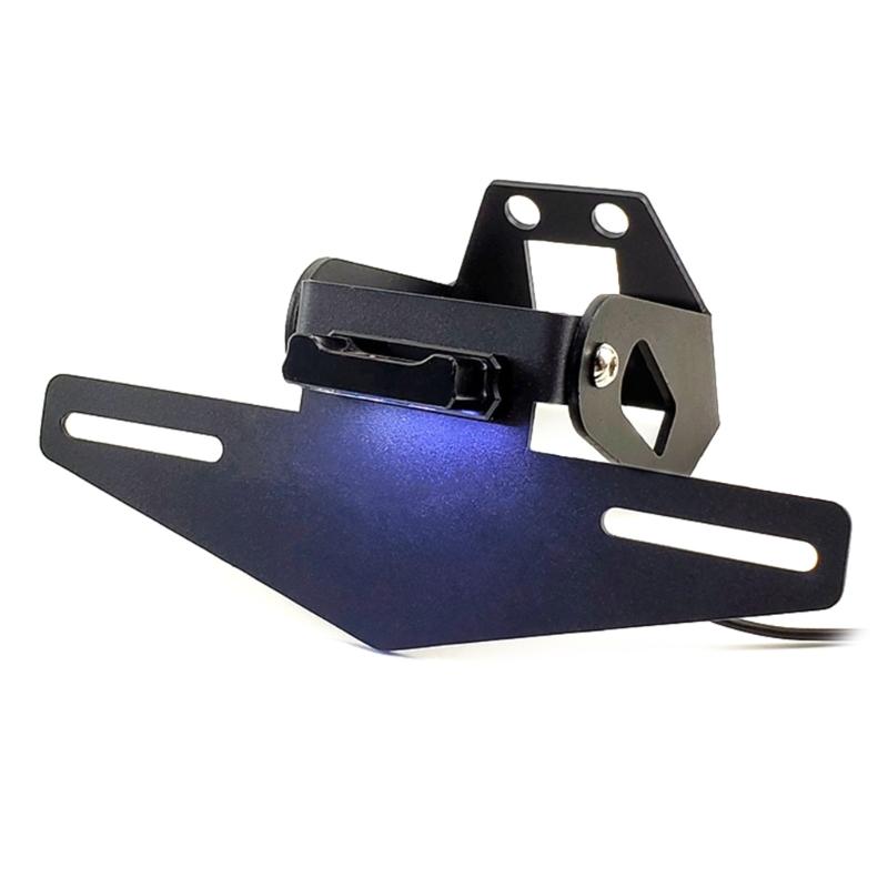 Motorcycle License Plate with LED Light Tail Light Holder Motorbike License Plate Mount Holder Bracket for 250/ Z900