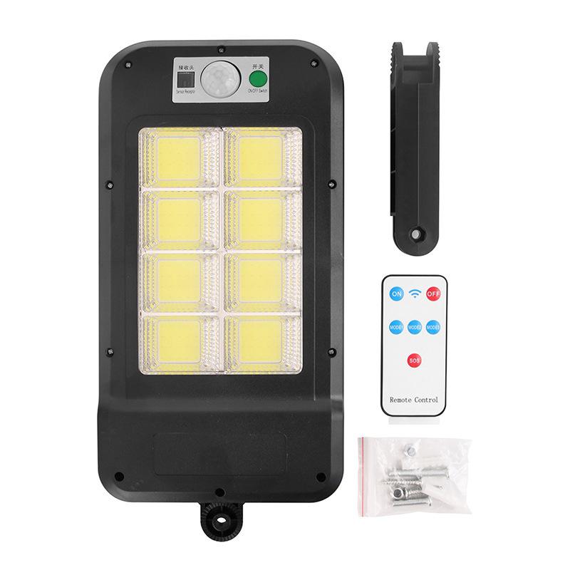 Ultra-Bright Outdoor LED Solar Street Light with Human Motion Sensor and Remote Control, Waterproof for Courtyards and Walkways