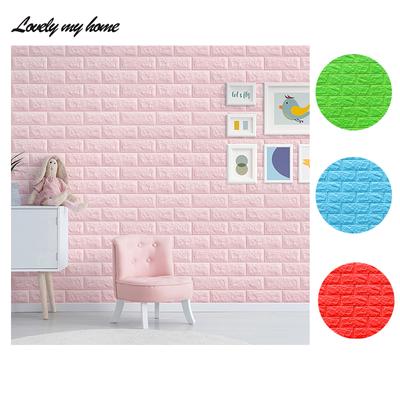 10 Pcs DIY 3D Wall Stickers Imitation Brick Bedroom Decoration Waterproof Self Adhesive Wallpaper For Living Room Kitchen