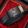 Men's Cowhide Belt Automatic Buckle Genuine Leather Belt Business Casual Simple and Versatile Middle Aged and Young Belt Men