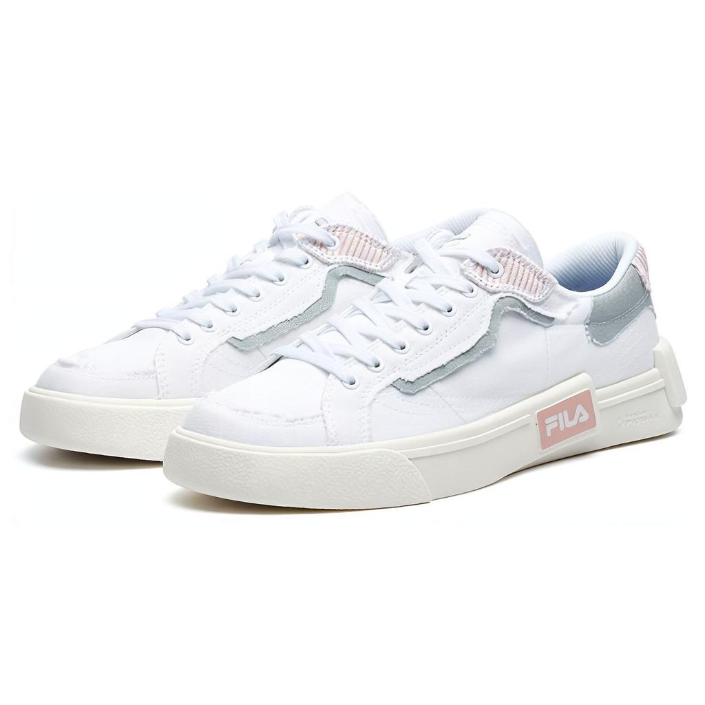 FILA Fusion White Special Synthetic Leather TPU Casual Wear Durable Low-Top Canvas Shoes Women sneaker T12W228207FSW