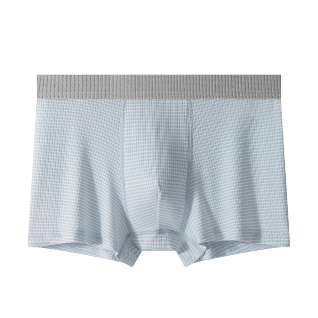 Men's Thin Breathable Boxer Briefs Youth Underwear Soft Stretch Waistband Lightweight Four-Point Design Comfortable Fit