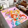 Winx Club Printed Area Rug Carpet for Bedroom Living Room Home Decor Rugs Mat Non Slip Mat Rug for Bedside