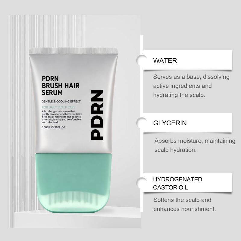 1 Pezzo Siero per Capelli PDRN con Pennello Raffreddamento Delicato Nutriente per il Cuoio Capelluto per Persone che Stanno Sveglie Fino a Tardi Cura Quotidiana dei Capelli