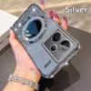 KEYSION Glitter Jewelled Magnetic Phone Case for Redmi Note 13 4G 13 Pro+5G Mirror Stand Shockproof Cover for Xiaomi POCO X6 M6 Pro