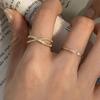 Korean Artistic Daejeon 2022 Trendy Shell Cross Ring For Women Modern Fashionable Hand Jewelry