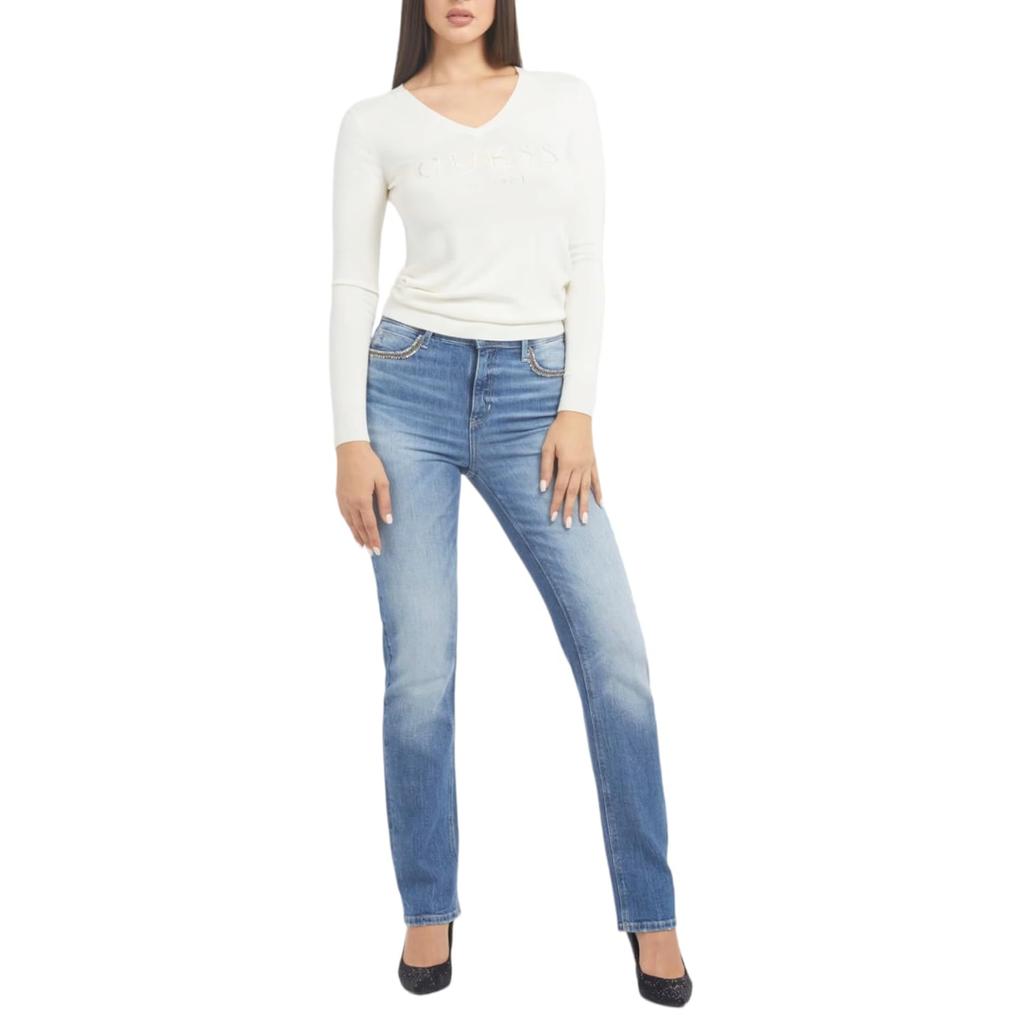 Guess LS VN Jade Logo SWTR Sweater G012 Women's