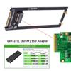 NFHK U.2 SFF-8639 Host to PCI-E Ruler 1U GEN-Z EDSFF 9.5mm 15mm 25mm Short SSD E1.S Heatsink PM9A3 PM9D3 P5801X Carrier Adapter