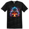 Goku Ultra Instinct Anime Fighter T Shirt W/ Neon Energy Burst Graphic Art Tee