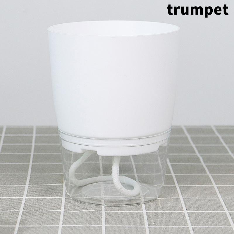 

Самополивающийся цветочный горшок Ленивый впитывающий воду цветочный горшок Гидропонный зеленый цветочный горшок для растений Настольный домашний бонсай Украшение