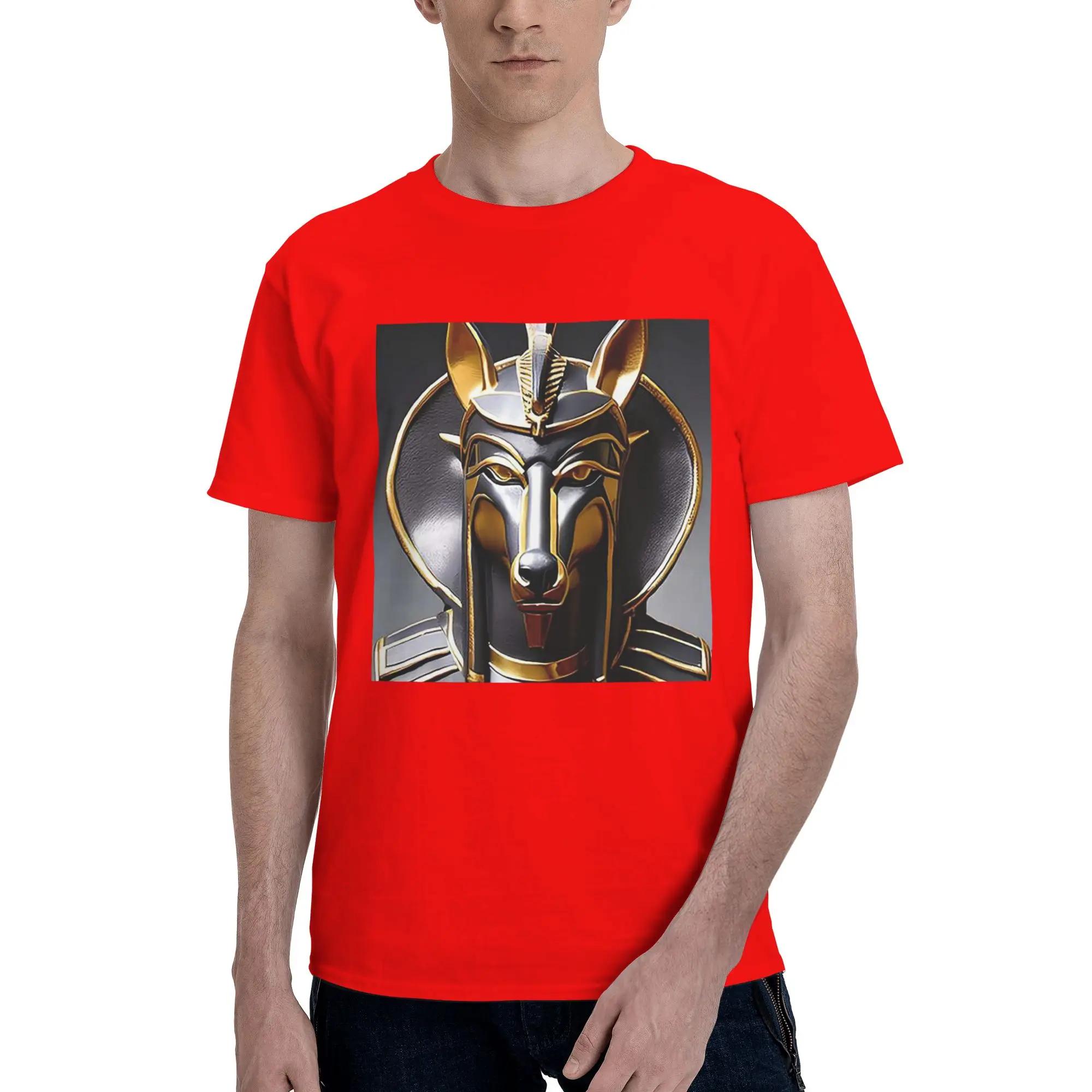 Old Egyptian God Anubis Men TShirt Plus Size T Shirts Mens Crew Neck Cotton Tees Short Summer Male S