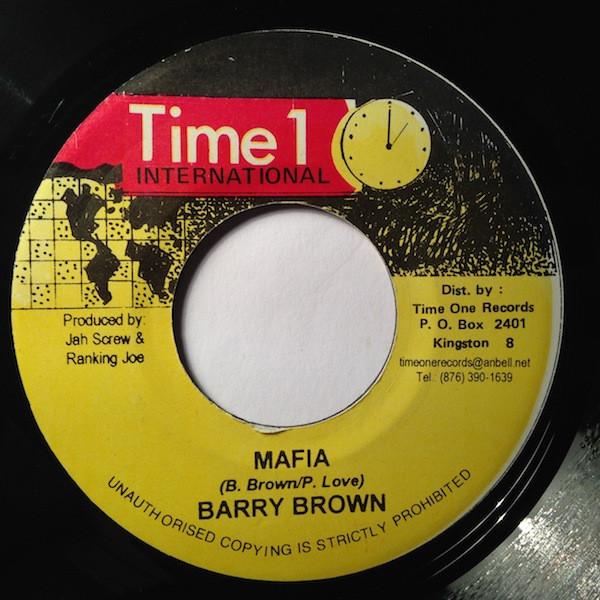 

7inch Record BARRY BROWN - Mafia NONE Time 1 Internat Jamaica Reggae, Ska & Dub Used