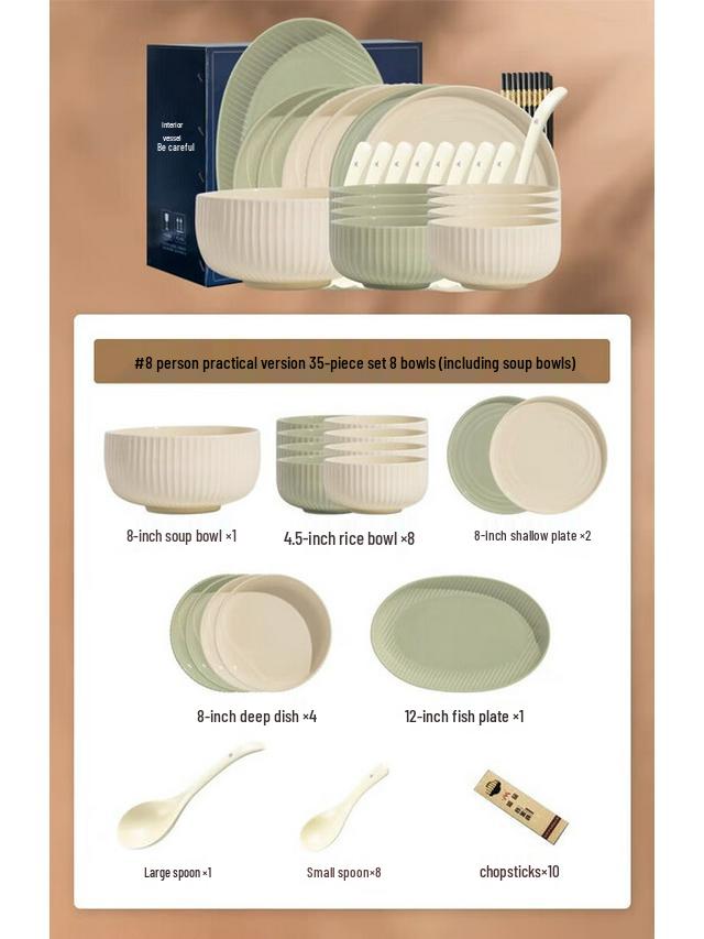 Mod Lanca Cream Style Ceramic Dinnerware Set