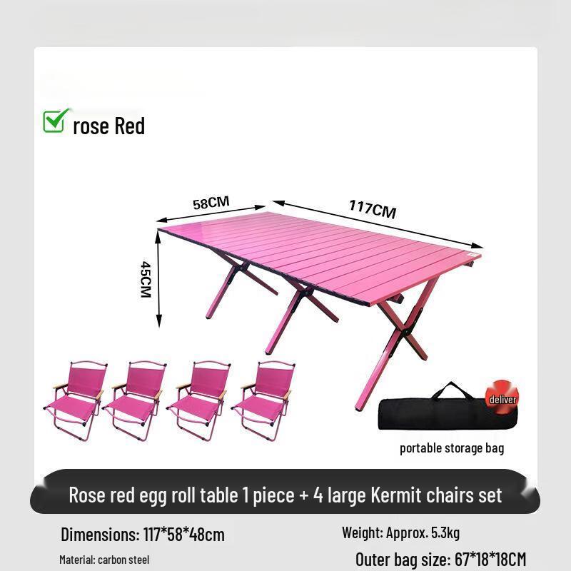 OEING Outdoor Portable Folding Table and Chair Set
