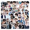 55pcs BTS Stickers Set Kpop Bangtan Boys Real Photo for Laptop Water Bottle Phone Case Journal Luggage Skateboard Merchandise Gifts for Army Fans