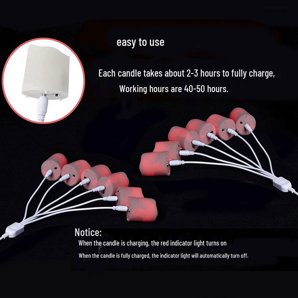 Remote-Controlled LED Candle Lamp for Ambiance and Themed Events