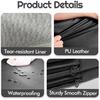Foldable Mechanics Mat For Garage Work, 48 X 16 X 1.2 In Thick EPE Knee Pad Waterproof PU Leather Folding Mat With Carry Handle Portable For Garage,