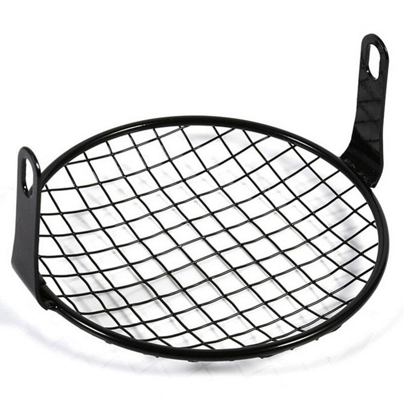 

6.5 Universal Motorcycle Vintage Headlight Cover Protector Retro Grill Light Cover Protective Guard For Harley Ducati Chopper чёрный