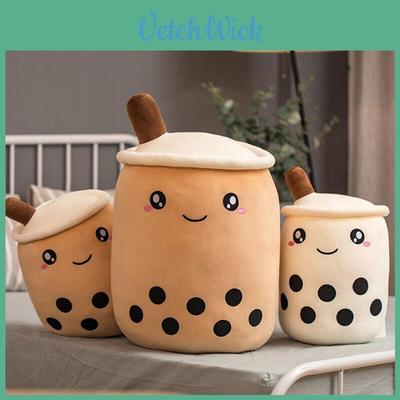 Adorable Bubble Tea Boba Cup Plush Pillow Cushion For Cozy Softness In 4 Sizes