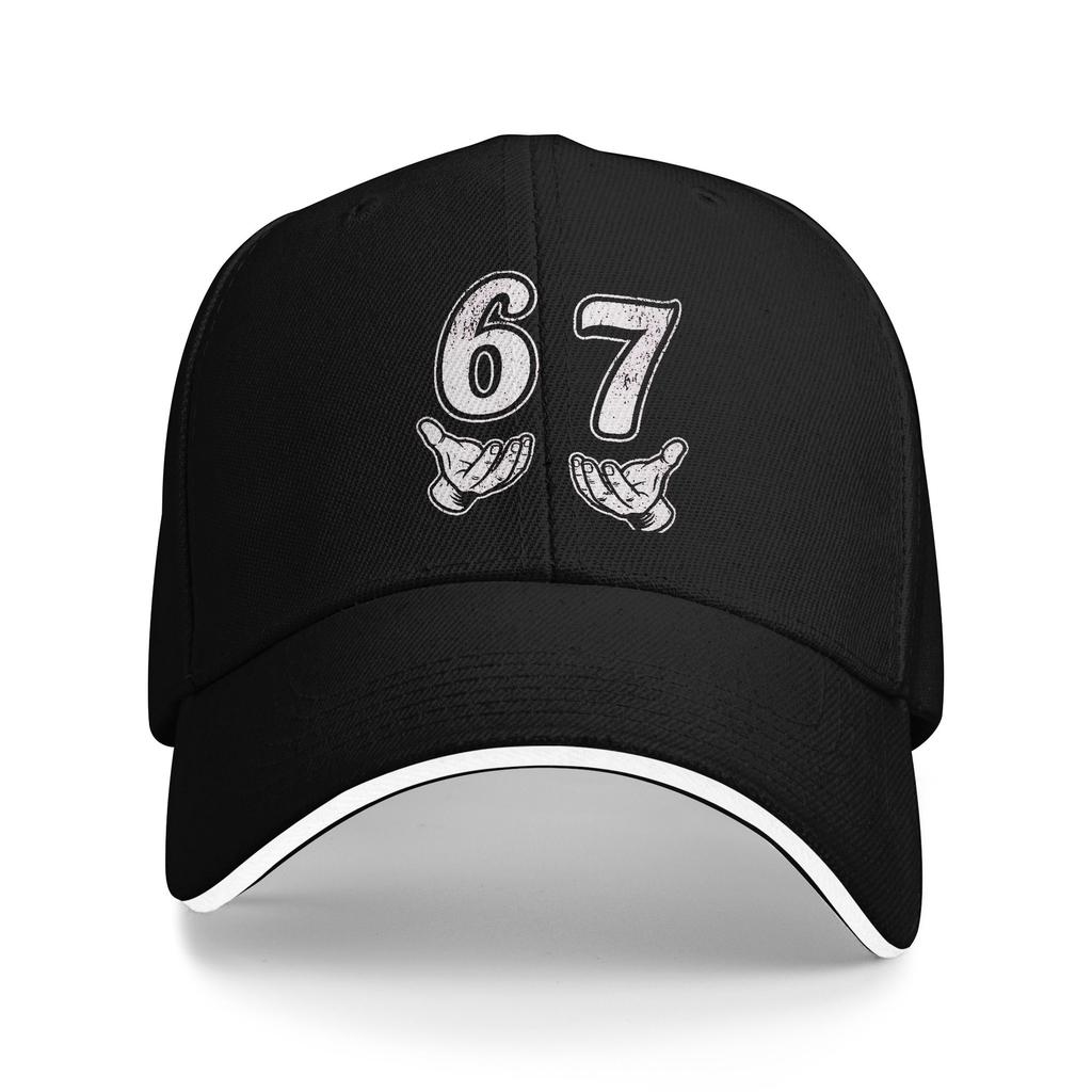 Funny Six Seven Meme 6 7 Meme Gen Alpha Slang Baseball Cap Street Style Hip Hop Hats Summer Men Adult Tennis Skate Snapback Cap