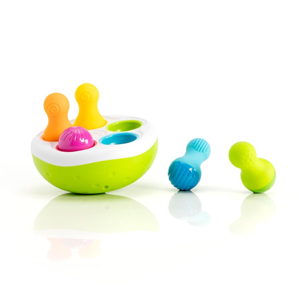 Fat Brain Toys Baby Spinny Pins Wobble Rise Up Color Matching Toy [Authentic] FA248-1