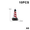 10Pcs Mini Traffic Cones Abs Plastic Road Cone Model For Scene Layout, Pretend Play And Photography Props