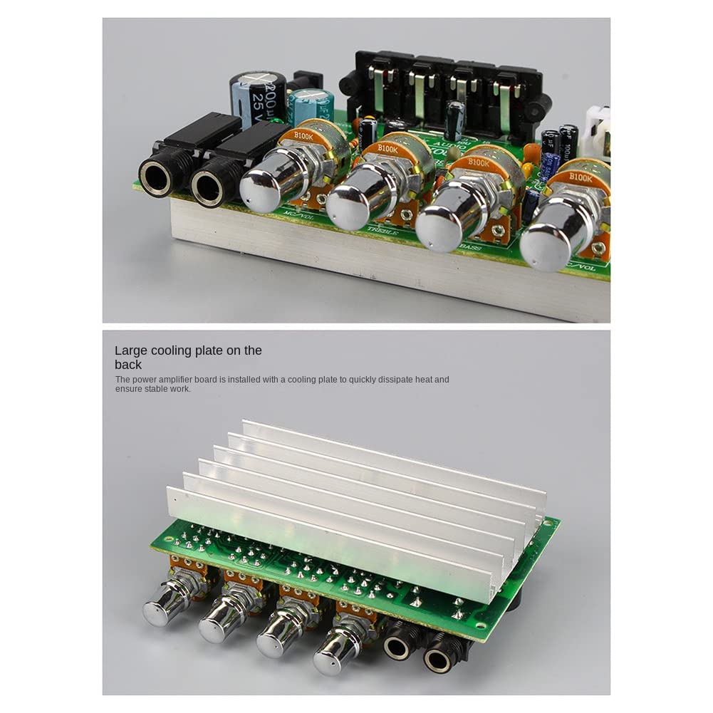 Xsdjasd DC 12V 40W+40W Power Amplifier Board with Digital Microphone Amplifier, Tone Control, and Speaker AMP