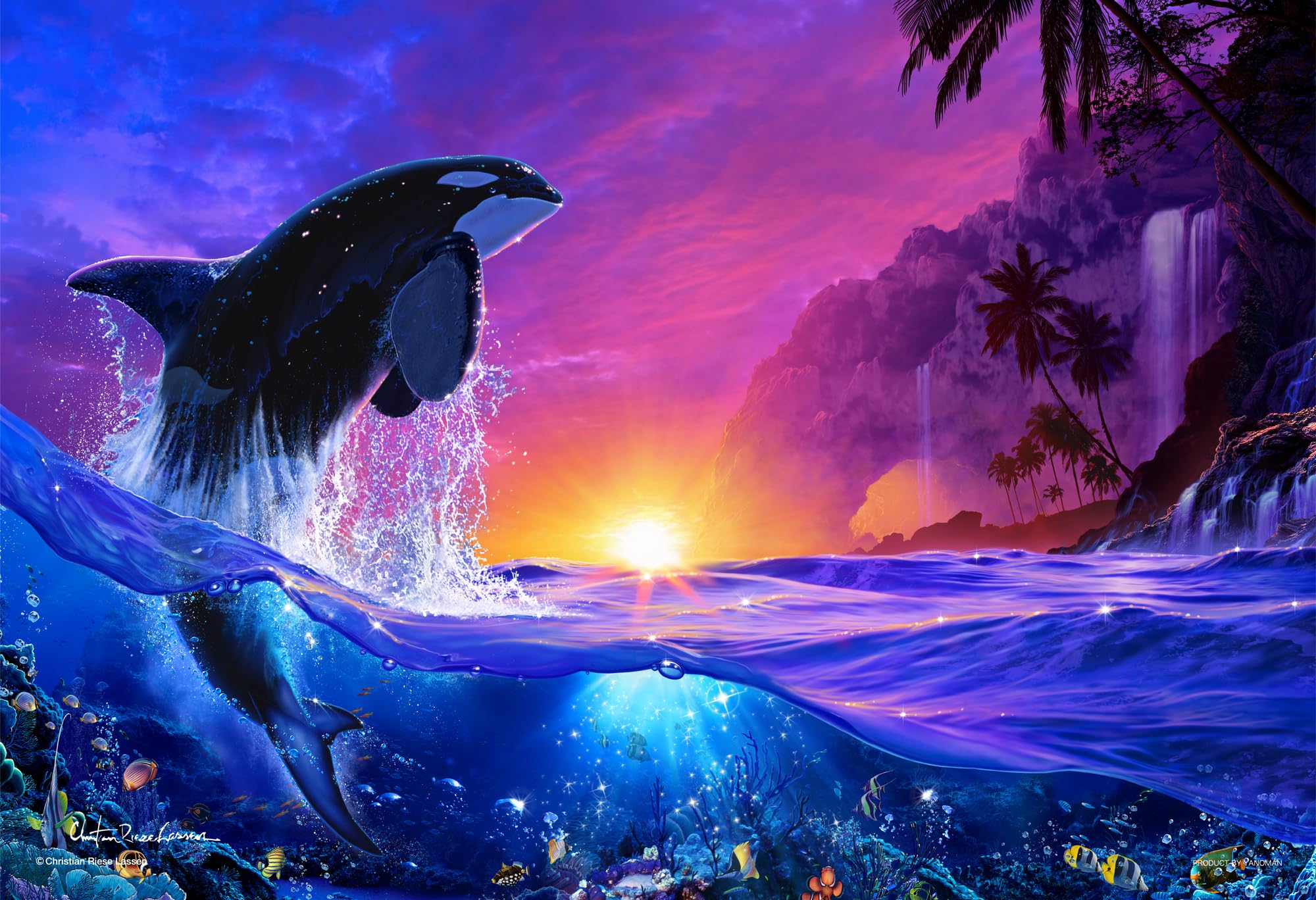 

Yanoman [Made in Japan] 300-Piece Jigsaw Puzzle LASSEN Shepherd of the Sea (26x38cm) 03-951, Includes Piece Request Postcard, Self-Adhesive Spatula,