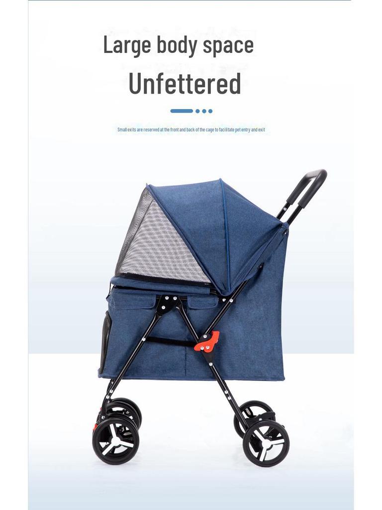 Detachable & Foldable Pet Stroller for Small To Medium Dogs & Cats