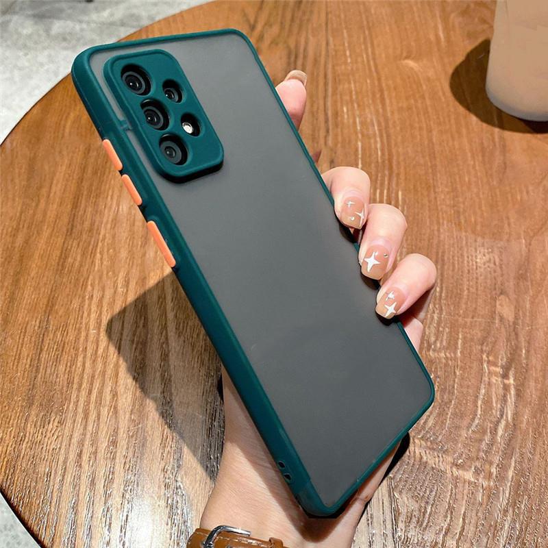 Matte Translucent Hard Silicone Case For Samsung Galaxy S22 S21 S20 A04 A53 A73 Huawei Honor 50 Xiaomi Redmi Note 11 iPhone 14 13 12 11 Pro Max Cover