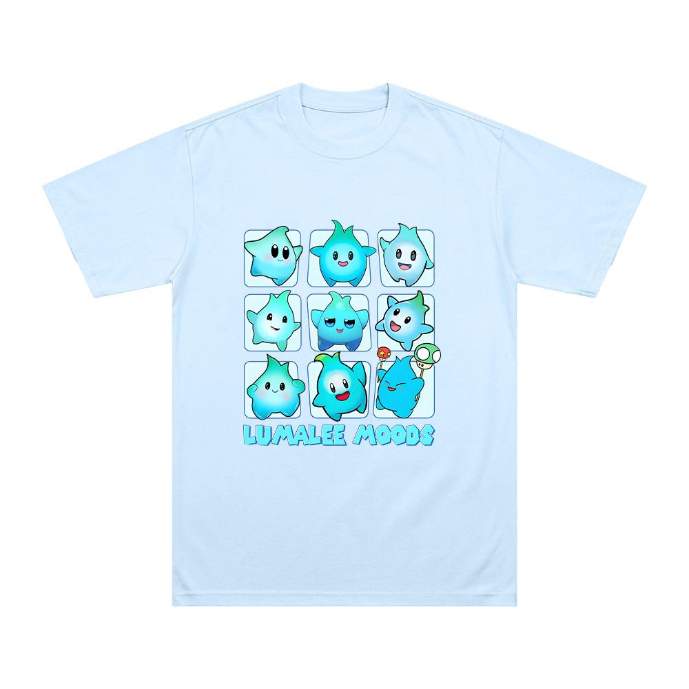 

Lumaleees Moods T-shirts Anime Star Cartoon Print Clothing Cotton Round Neck Short Sleeve Top Unisex Y2K Casual Tee - Men s S... S разноцветный