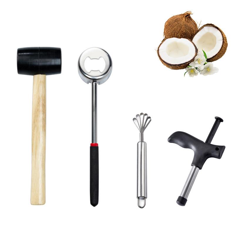 Coconut Opener Tools Creative Dual-Purpose Hand Hole Puncher Hammer Coconut Breaker Kitchen Gadgets For Fresh Coconut Water