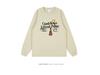 INS Trendy Retro Cartoon Dog Print Cotton Long Sleeve Couple T-shirt